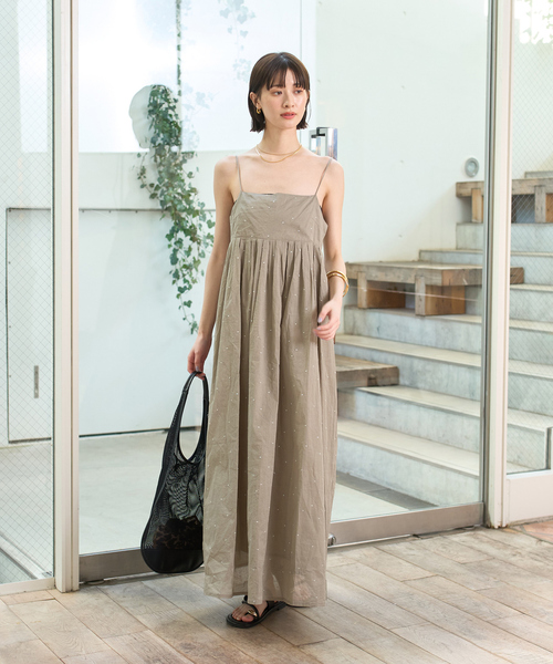 Rouge vif Anna ワンピース シルバードット刺繍ワンピース