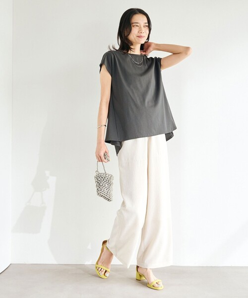 green label relaxing tシャツ バック ペプラム フレンチ