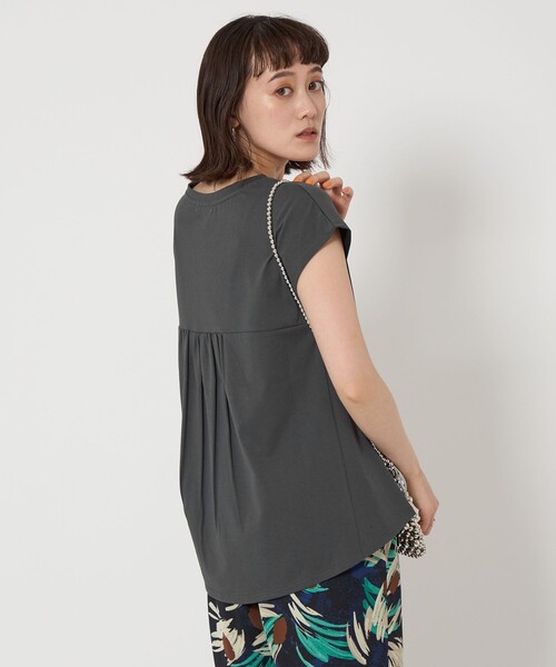 green label relaxing tシャツ バック ペプラム フレンチ