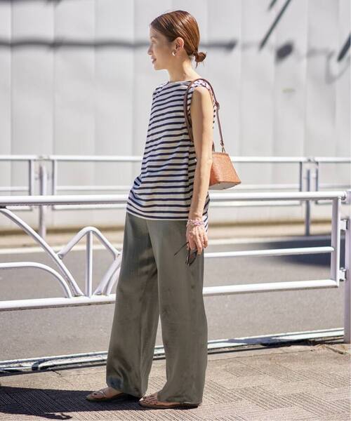 IENA tシャツ SESE ボーダープリントプルオーバー レディース