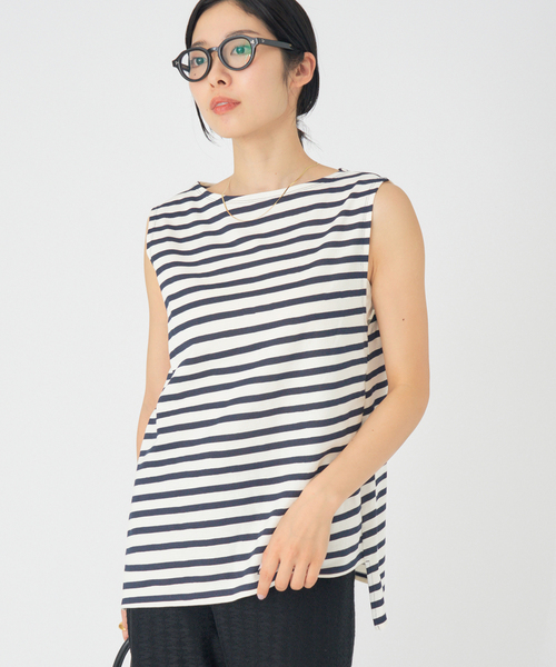 IENA tシャツ SESE ボーダープリントプルオーバー レディース