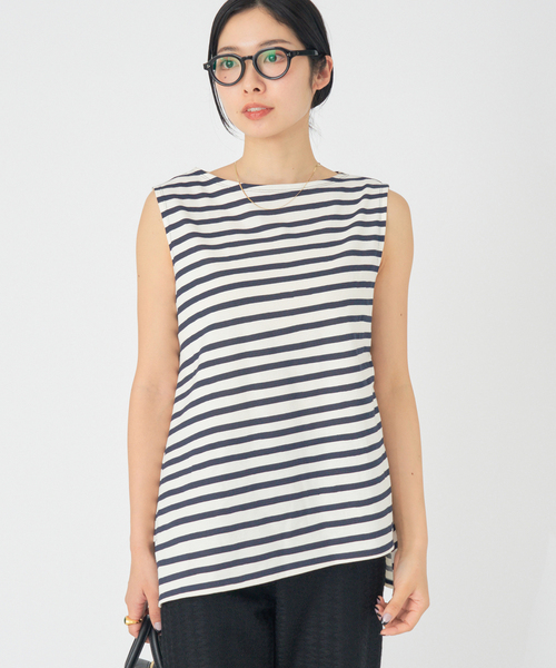 IENA tシャツ SESE ボーダープリントプルオーバー レディース