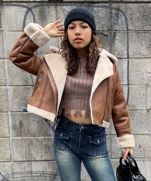 「ROGER AND RAW」 ブルゾン FREE ブラック レディース_画像8