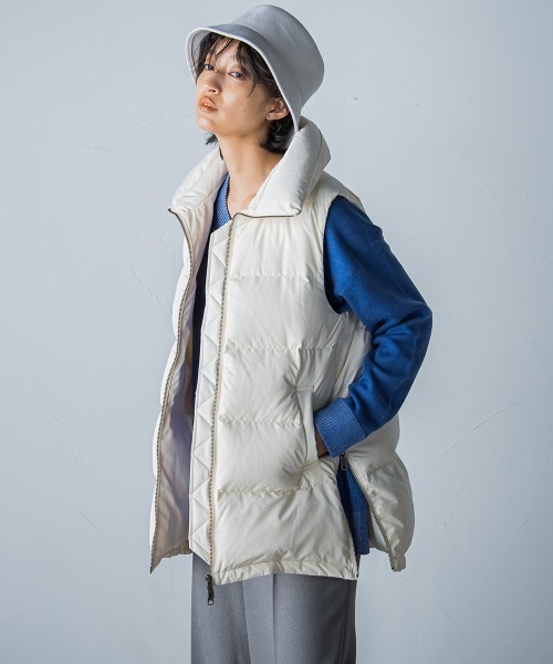 「MAYSON GREY」 ダウンベスト S オフホワイト レディース_画像6