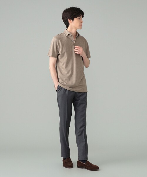 MORGANO / 別注 コットン ショートスリーブ ニット ポロシャ　24SS BEAMS MEN｜【別注】MORGANO / コットン ショートスリーブ