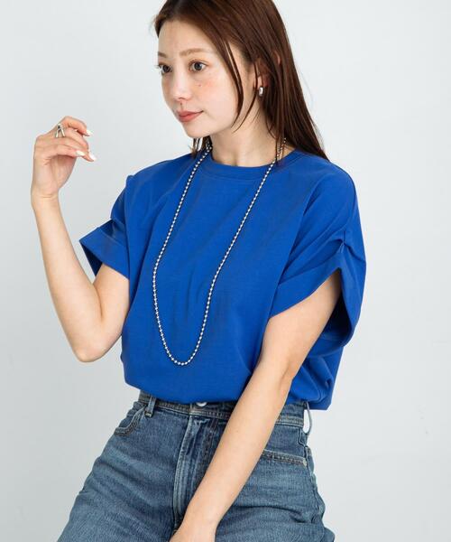 nammi 】LINKABLE デニムエンブロイダリートップス(ブルー) nammi