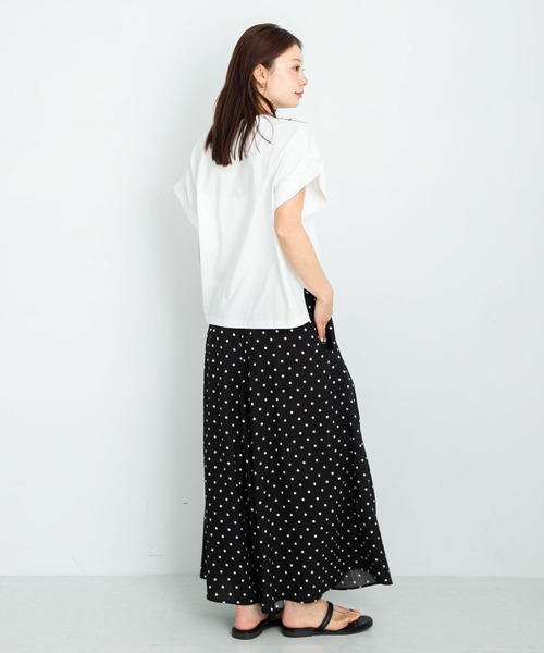 tシャツ ショルダータックフレンチプルオーバー レディース セール】ショルダータックフレンチスリーブカットプルオーバー〇
