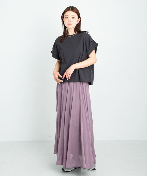 tシャツ ショルダータックフレンチプルオーバー レディース C/Rショルダータックフレンチスリーブプルオーバー（Tシャツ
