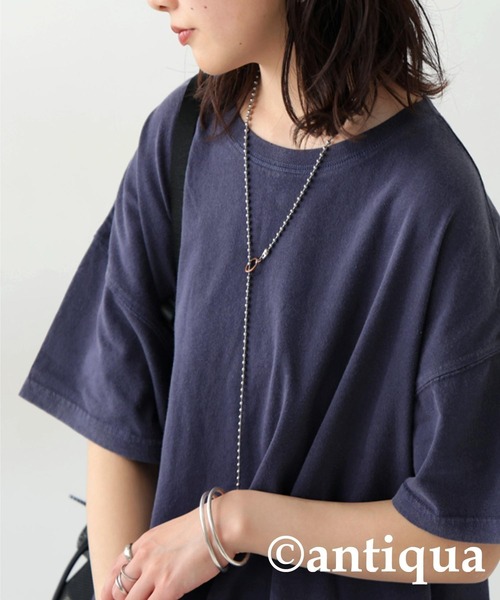 antiqua tシャツ アシッドウォッシュTシャツ レディース
