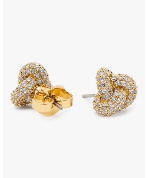 国内直営【kate spade】ダブル ノット パヴェ ピアス kate spade new york｜ダブル ノット パヴェ ピアス | Rakuten