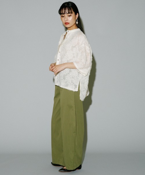 terrace チノパン コクーンワイドチノパンツ レディース
