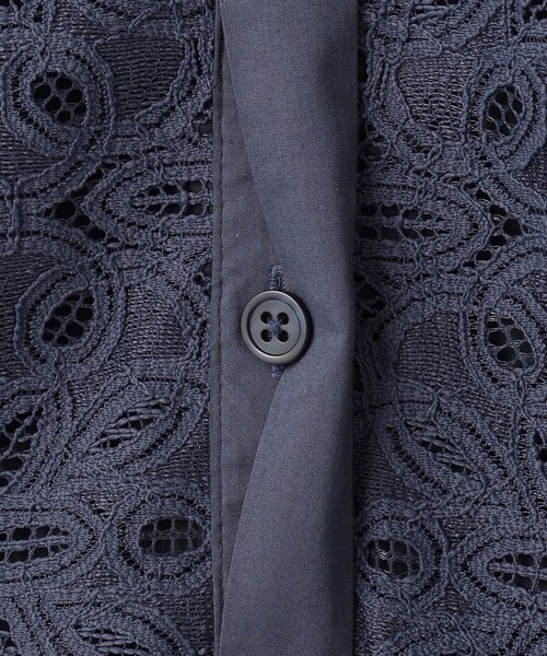 自由区（ジユウク） ブラウス シャツ フラワータイルレース ブラウス