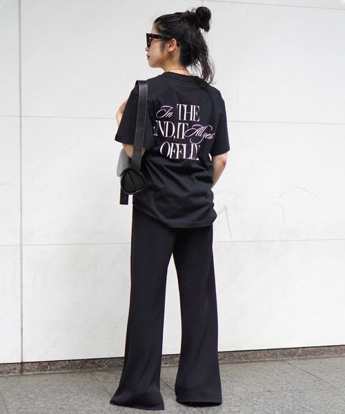 AP STUDIO PRE スウェットシャツ 美品　グレー　黒　セット オーバーサイズフーディ―（Tシャツ／カットソー）｜AP STUDIO