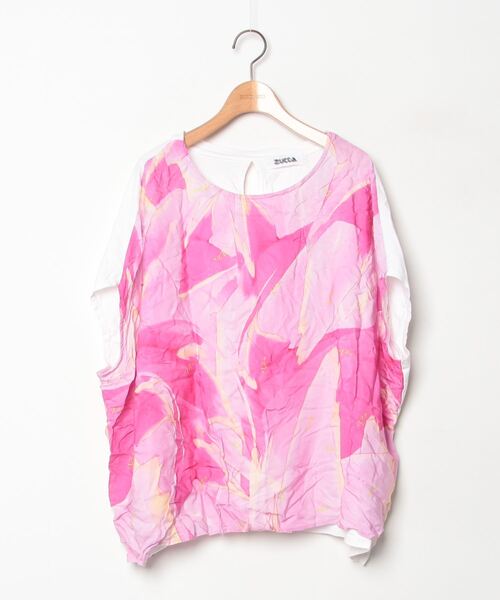 「ZUCCa」 半袖ブラウス M size ピンク レディース