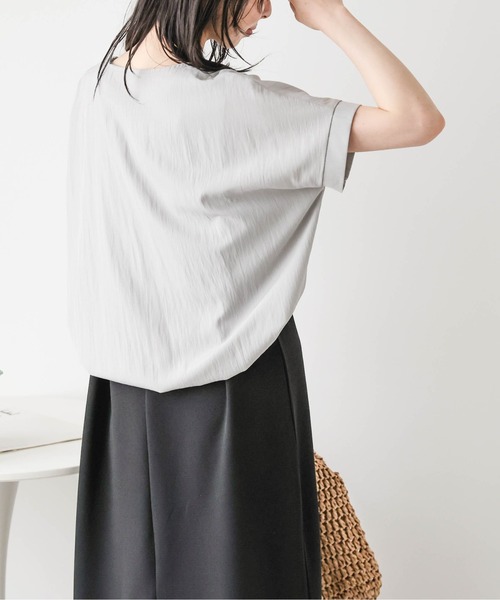 SUGAR BISKET ブラウス シャツ 裾ドロストシャーリングシャツ