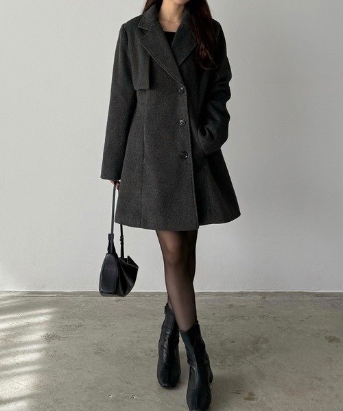 Louere（ルエレ） コート チェスターコート ミドル丈ウエストシェイプ