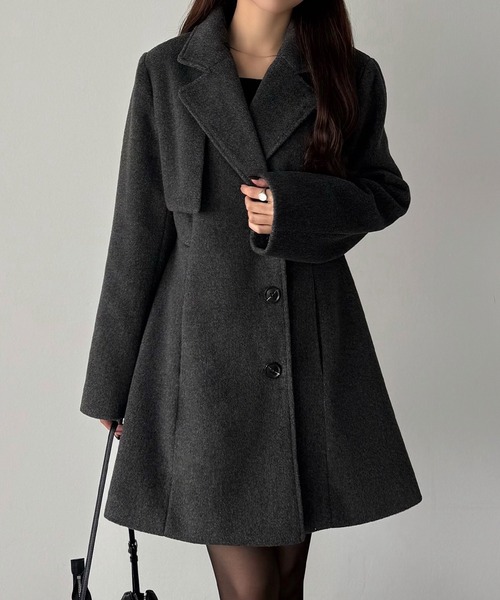 Louere（ルエレ） コート チェスターコート ミドル丈ウエストシェイプ