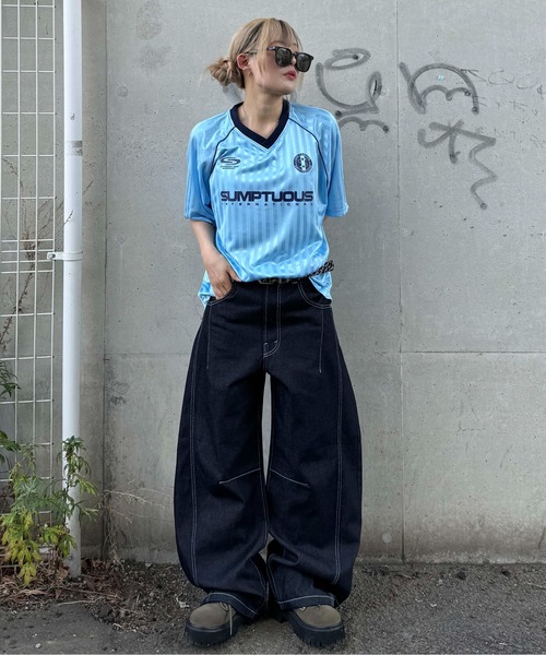 tシャツ ストライプユニフォームTシャツ レディース メンズ : ZOZOTOWN