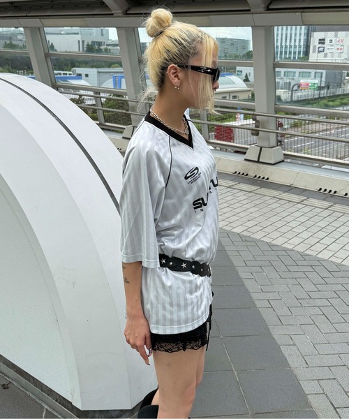 tシャツ ストライプユニフォームTシャツ レディース メンズ : ZOZOTOWN