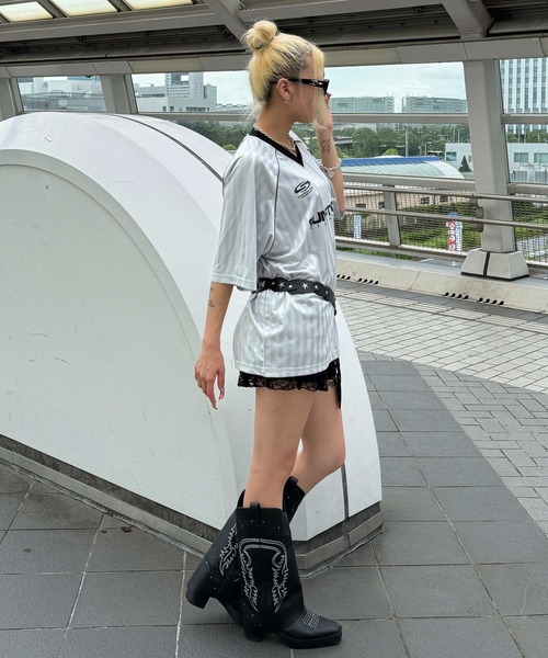 tシャツ ストライプユニフォームTシャツ レディース メンズ : ZOZOTOWN