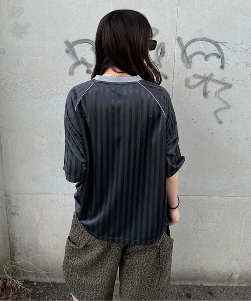 tシャツ ストライプユニフォームTシャツ レディース メンズ : ZOZOTOWN