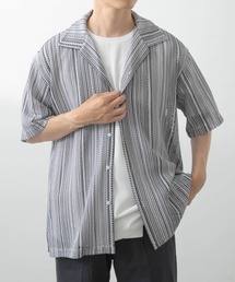 シャツ マルチストライプレースオープンカラーショートスリーブシャツ メンズ｜ZOZOTOWN Yahoo!店