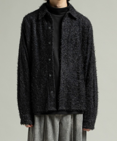 casper john フェザードライバーズニット ブラック　S CASPER JOHN（キャスパージョン）の「Feather drivers knit/フェザー