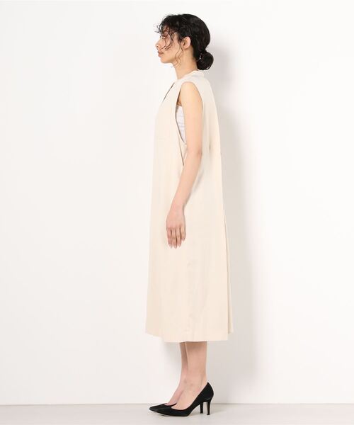 「Ray BEAMS」 ノースリーブワンピース ONE SIZE ベージュ レディース_画像2