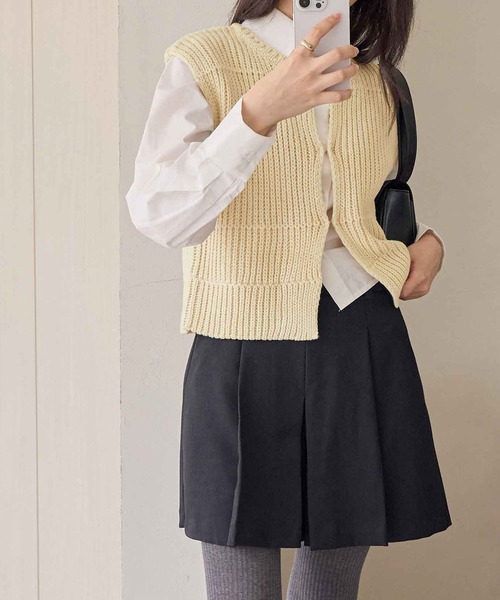 ベスト ジレ ローゲージニットベスト レディース : ZOZOTOWN Yahoo!店