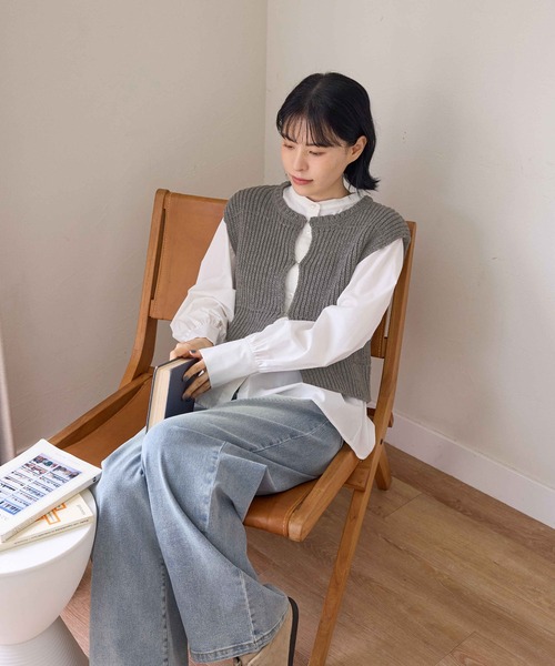 ベスト ジレ ローゲージニットベスト レディース : ZOZOTOWN Yahoo!店