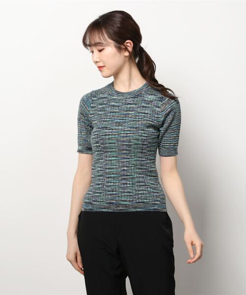 H BEAUTY&YOUTH UNITED ARROWS 半袖ニット FREE オレンジ レディース