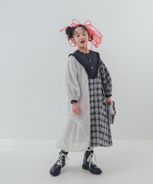 unica（ユニカ） ワンピース 2ピースモノトーンチェック柄ワンピース