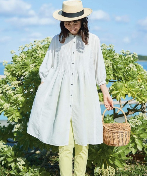 「Sunny clouds」 7分袖ワンピース X-LARGE ホワイト レディース_画像2