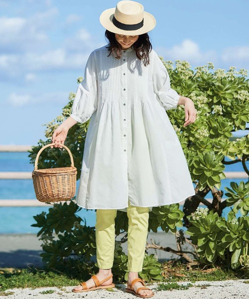 「Sunny clouds」 7分袖ワンピース X-LARGE ホワイト レディース_画像3