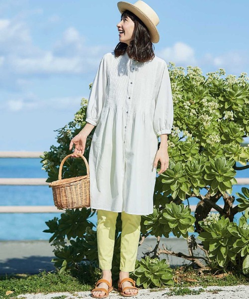 「Sunny clouds」 7分袖ワンピース X-LARGE ホワイト レディース_画像4