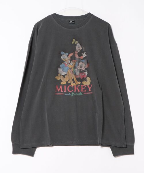 Disney / 80s/MICKYE LIMITED/長袖Tシャツ/--/コットン/NVY Disney（ディズニー） tシャツ ピグメントロングスリーブTシャツ