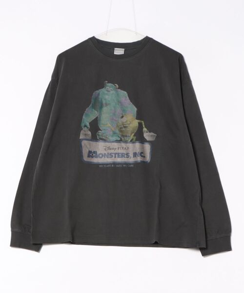 Disney（ディズニー） tシャツ ピグメントロングスリーブTシャツ