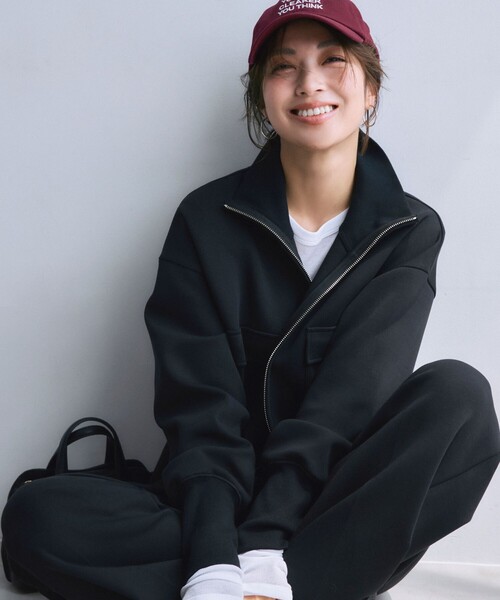 タグ付き未使用♪シップスゆったりウォータープルーフ加工ジップアップブルゾン♪ SHIPS（シップス） ブルゾン アウター s.oyamadaコラボ:「手洗い可能