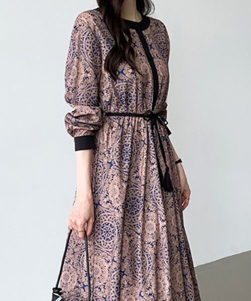 「COCOMOMO」 半袖ワンピース FREE ブルー レディース_画像5