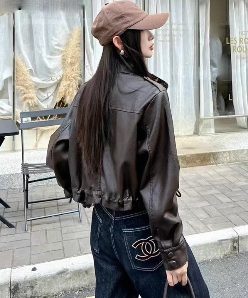 A’gem9 レザージャケット KOM（ドットコム） レザージャケット ライダース A'GEM/9 × 「.KOM