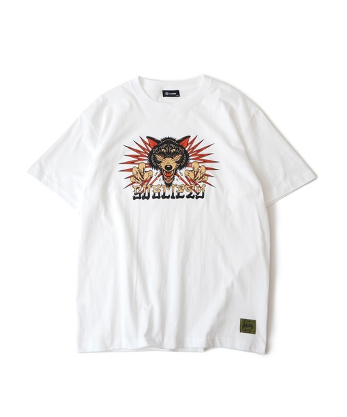 「Subciety」 半袖Tシャツ LARGE スミクロ メンズ_画像3
