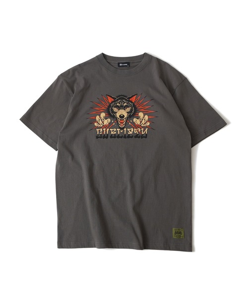 「Subciety」 半袖Tシャツ LARGE スミクロ メンズ_画像4