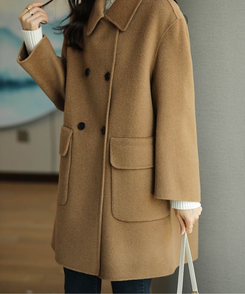 コート アウター ヘリンボーンロングコート レディース : ZOZOTOWN