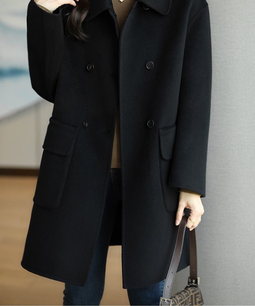 コート アウター ヘリンボーンロングコート レディース : ZOZOTOWN