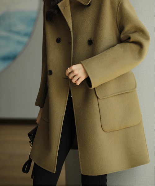 コート アウター ヘリンボーンロングコート レディース : ZOZOTOWN