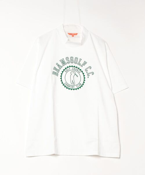「BEAMS GOLF」 半袖Tシャツ M ホワイト メンズ