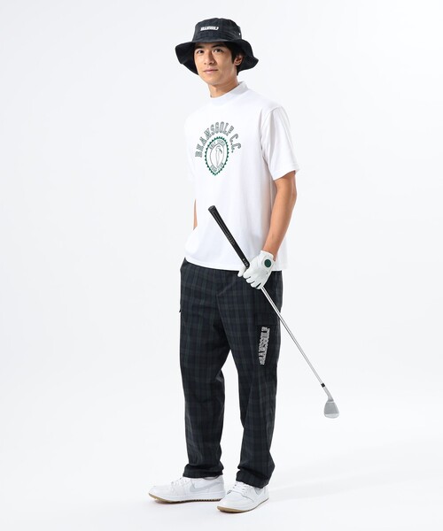 「BEAMS GOLF」 半袖Tシャツ M ホワイト メンズ