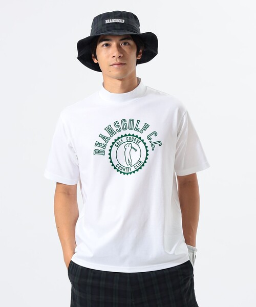 「BEAMS GOLF」 半袖Tシャツ M ホワイト メンズ