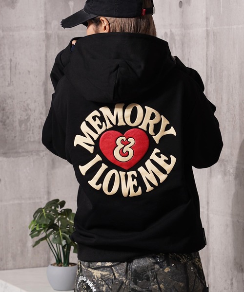 MEMORY パーカー 「MEMORY」バックロゴ I LOVE ME プルパーカー / Back