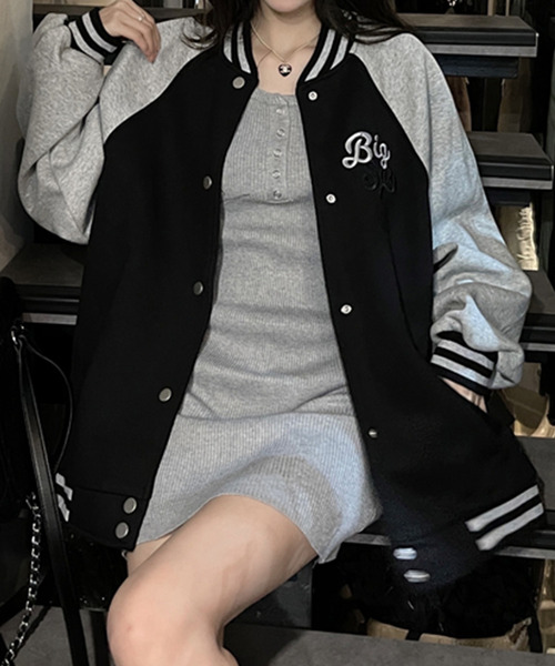 「DAY CLOSET」 スタジャン ONE SIZE ブラック レディース_画像2